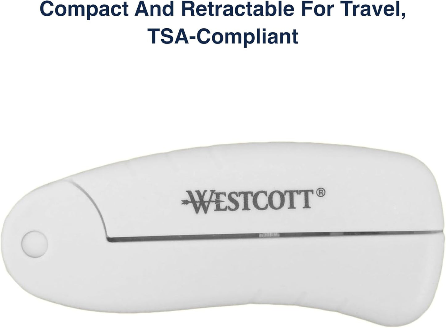Westcott Travel Safe Titanium-Bonded Mini Folding Scissors for Fabric and Paper, TSA Compliant and Portable for Crafting, Sewing Supplies, & More