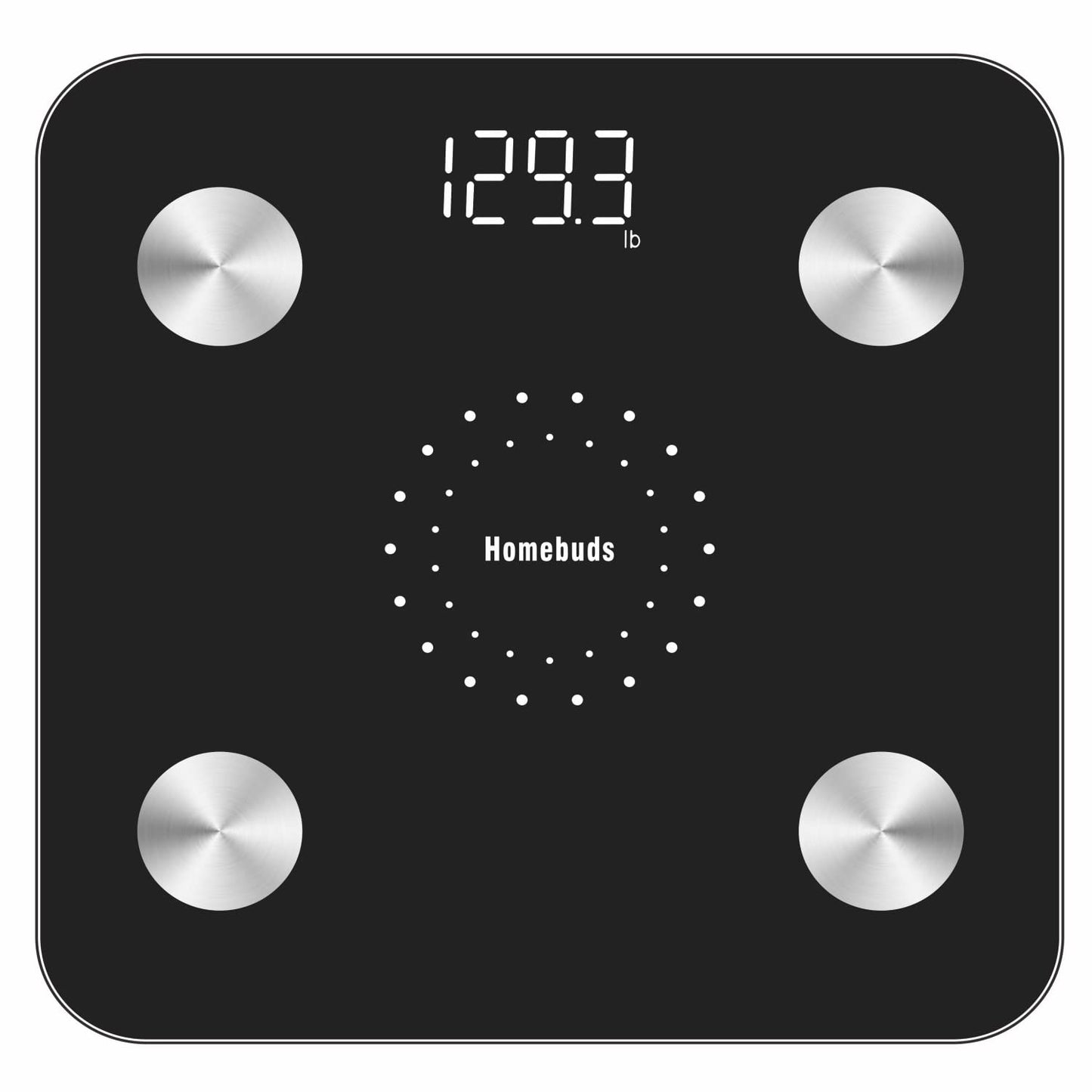 Homebuds Digital Bathroom Scale for Body Weight and Body Fat, Weighing Professional Since 2001, Body Composition Monitor Professional for BMI Fat Water Muscle with App, 400lb, Black