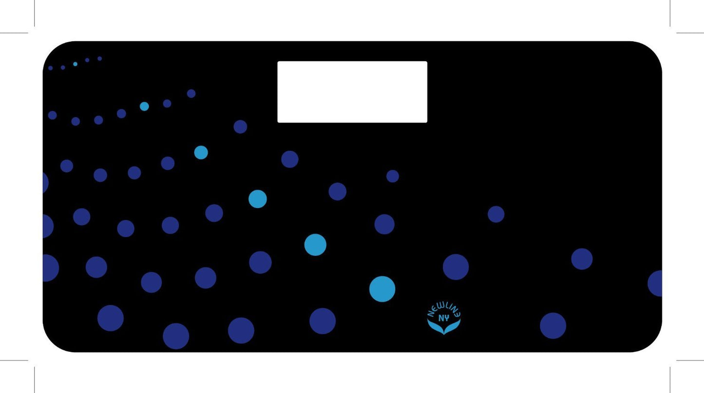 NewlineNY Trendy Wave Mini Bathroom Scale + Travel Slip Case, SBB0721M-NYTW + NY-MSS101-BBL