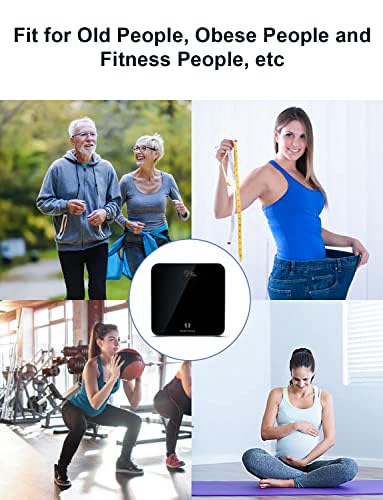 Digital Bathroom Scales for Body Weight, Weight Scale with High Precision Sensors Accurate Round Corner Design LED Display 400lbs/180kg