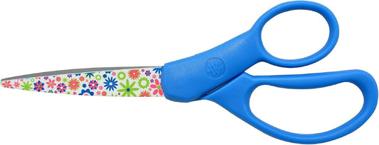 Westcott Fun and Fashionable Student Scissors for Ages 12+, Stainless Steel Floral-Printed Blades, Back-to-School, School Supplies, Classroom Supplies, 7-Inch