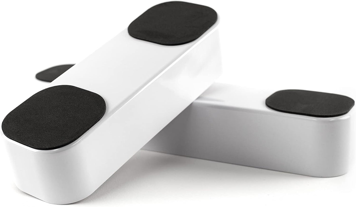 Three by Three Seattle 3 Piece Shallow Metal Organizer Tray Set for Storing Makeup, Stationery, Utensils, and More in Office Desk, Kitchen and Bathroom Drawers (1 Inch, Gold and White)