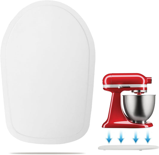 Compatible with Kitchen aid 4.5-5 Qt Bamboo Mixer Slider - Appliance Slider for Tilt Head Kitchen aid Stand Mixer, Kitchen Countertop Storage Mover Sliding Tray for Kitchen aid 4.5-5 Qt White