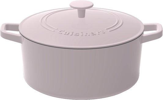 Cuisinart Chef's Classic Enameled Cast Iron Round Covered Casserole (Gray Lilac, 5- Quart)