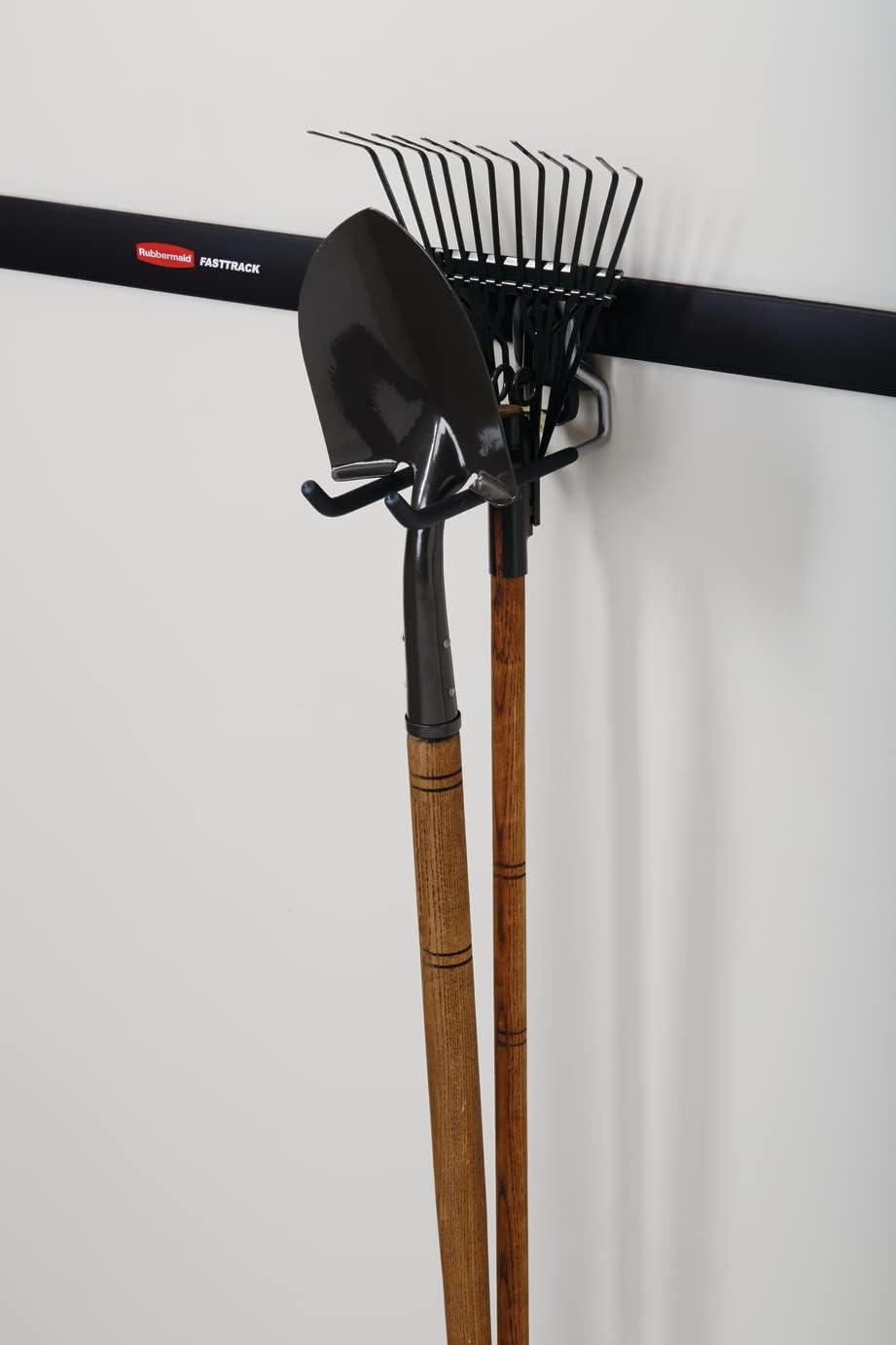 Rubbermaid FastTrack Rail Garage Organization Multi-Purpose Hook 50 lbs Capacity Satin Nickel Wall Mounted Storage System Direct Mount into FastTrack Garage Rail for Home/Garage Organization