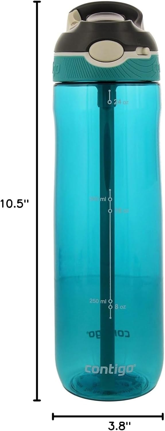 Contigo AUTOSPOUT Ashland Reusable Water Bottle, 24oz, Scuba
