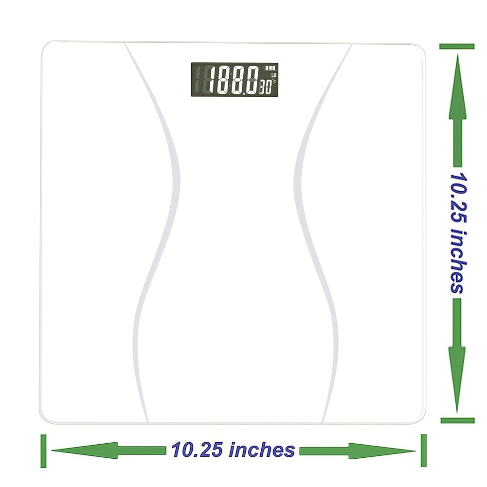 Scale for Body Weight, Digital Bathroom Scale, Weight Scales for People,Body Scale,White,Max:400LB/180KG,2 Weighing Units: LB/KG