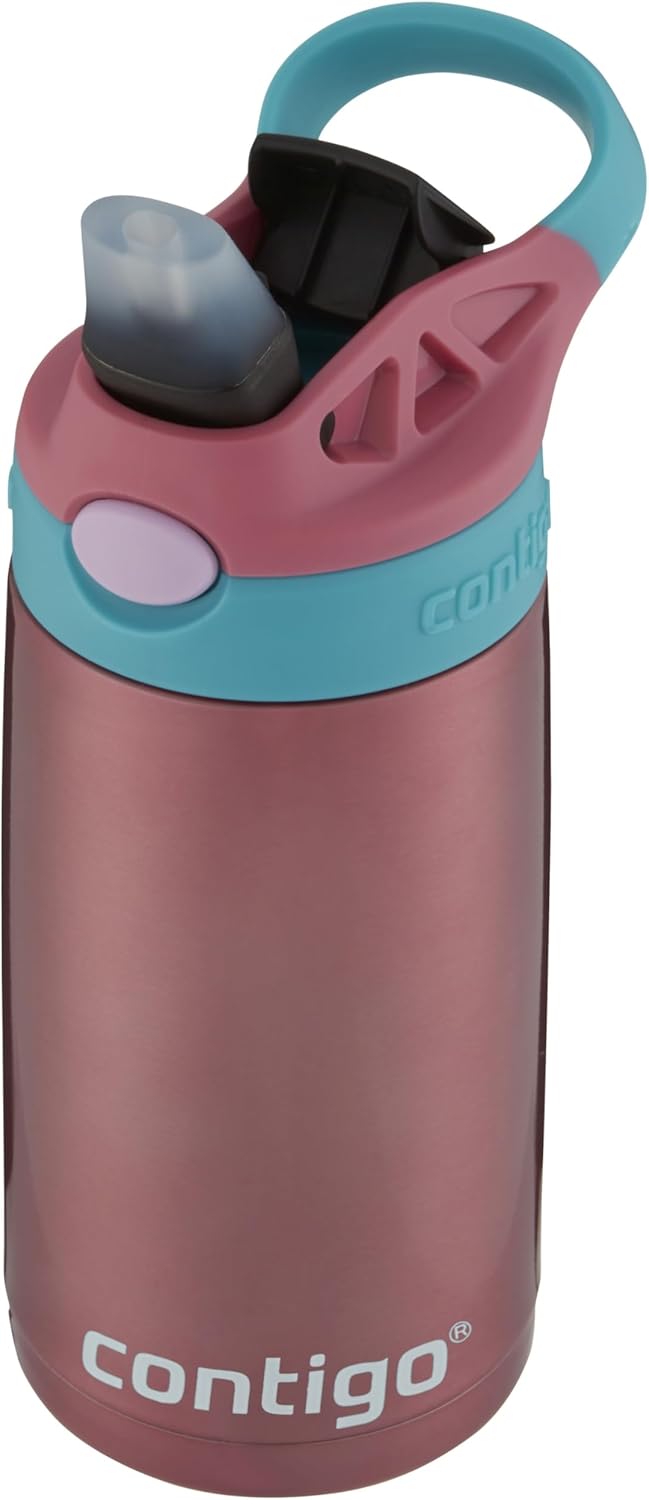 Contigo Kids Straw Stainless Steel Water Bottle with AUTOSPOUT Lid 13oz Punch