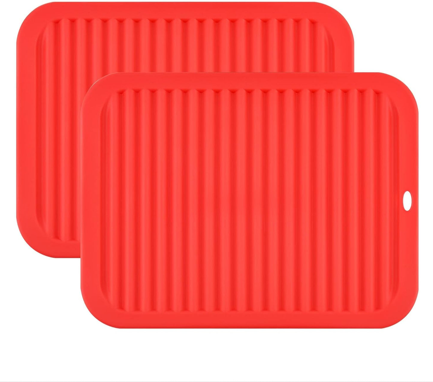 Smithcraft Silicone Trivets for Hot Dishes Pots and Pans, Silicone Hot Pads for Kitchen, Non-Slip Pot Holders Trivet Mat, Waterproof Heat Resistant Mat for Counter, Flexible Hot Pad Mat Red