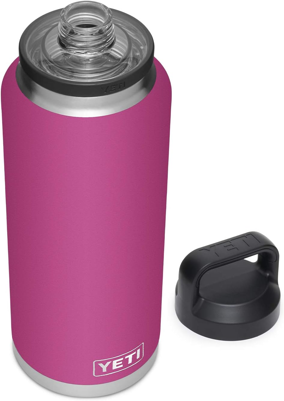 YETI Rambler 46 oz Bottle, Leakproof, Vacuum Insulated, Stainless Steel with Chug Cap, Prickly Pear