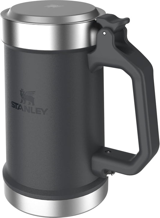STANLEY Classic Bottle Opener Beer Stein 24 oz | Flip Up Lid and Heavy Duty Handle with Built In Bottle Opener | Insulated Stainless Steel Beer Mug | BPA-Free