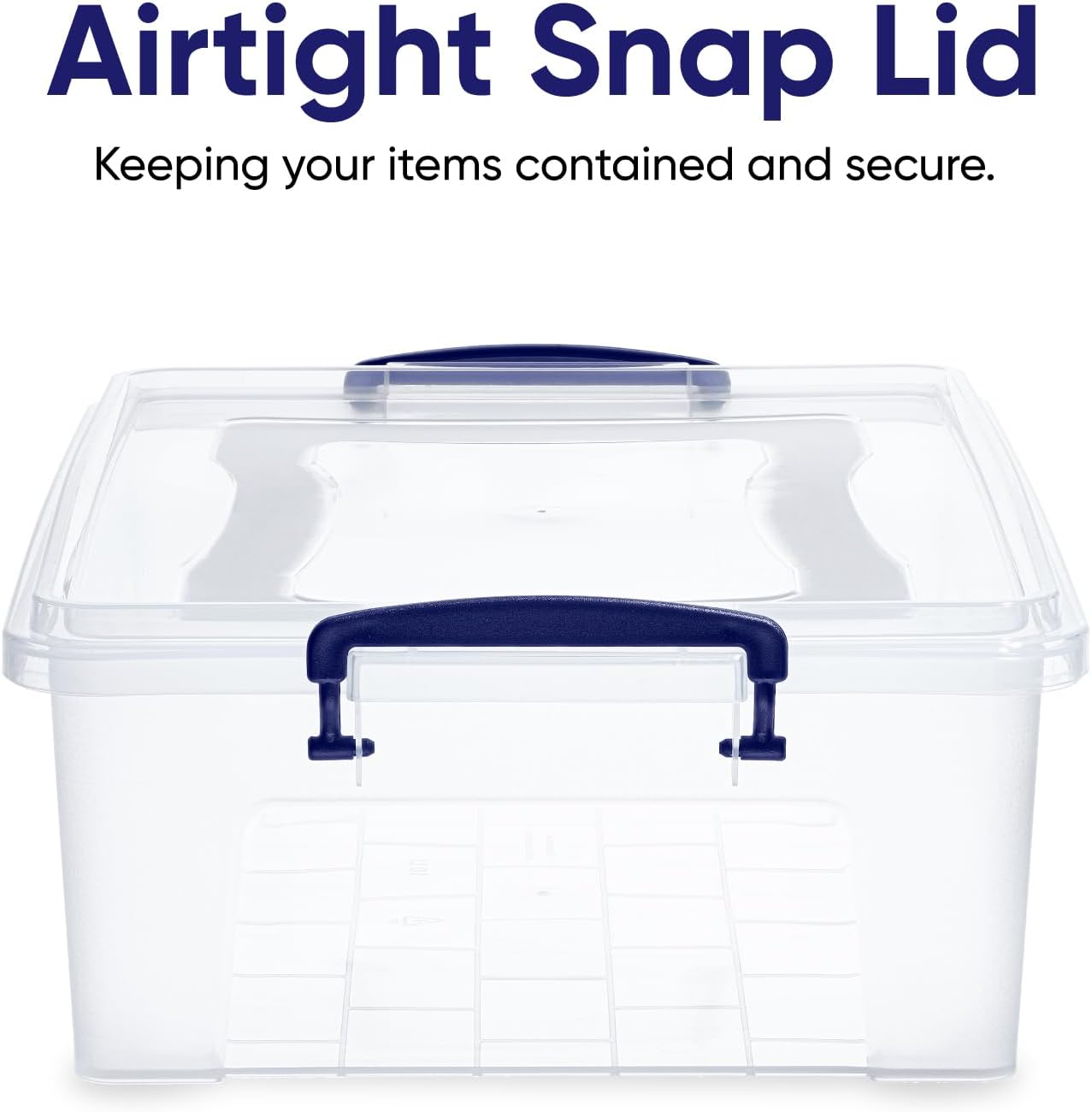 Superio Clear Storage Box with Lid, 22 Quart Plastic Container Bins for Organizing, Stackable Crate, Storage Bin Organizer for Home, Office, School, and College