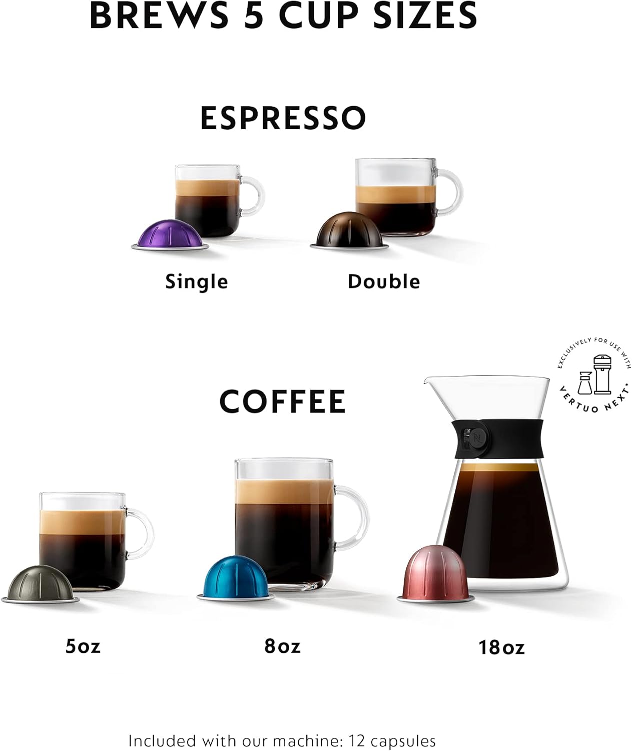 Nespresso Vertuo Next Deluxe Coffee and Espresso Maker by Breville with Aeroccino Milk Frother