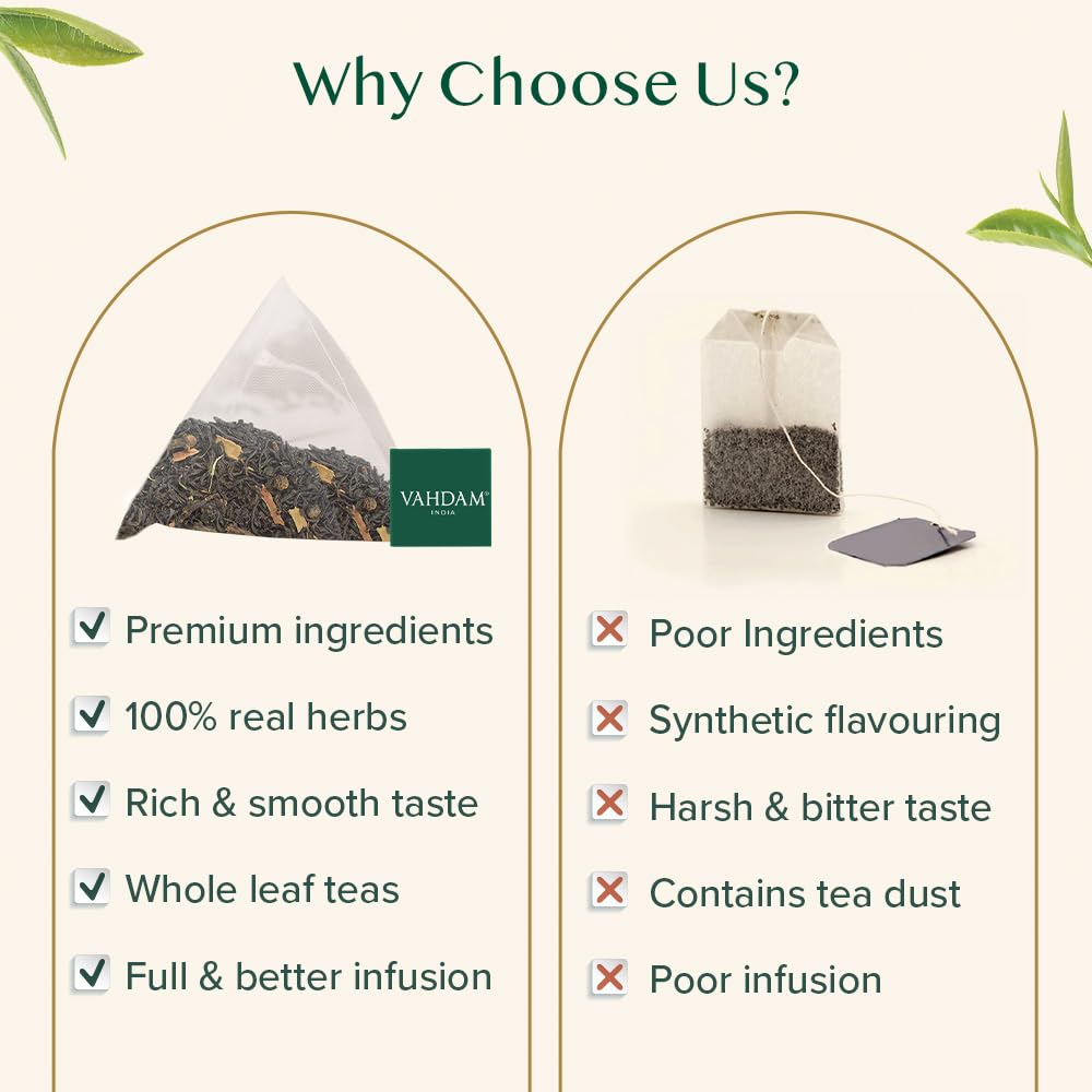 VAHDAM, Vanilla Spiced Chai Tea | 100 Tea Bags | Delicious Blend of Vanilla Masala Chai | Brew Hot, Cold or Iced