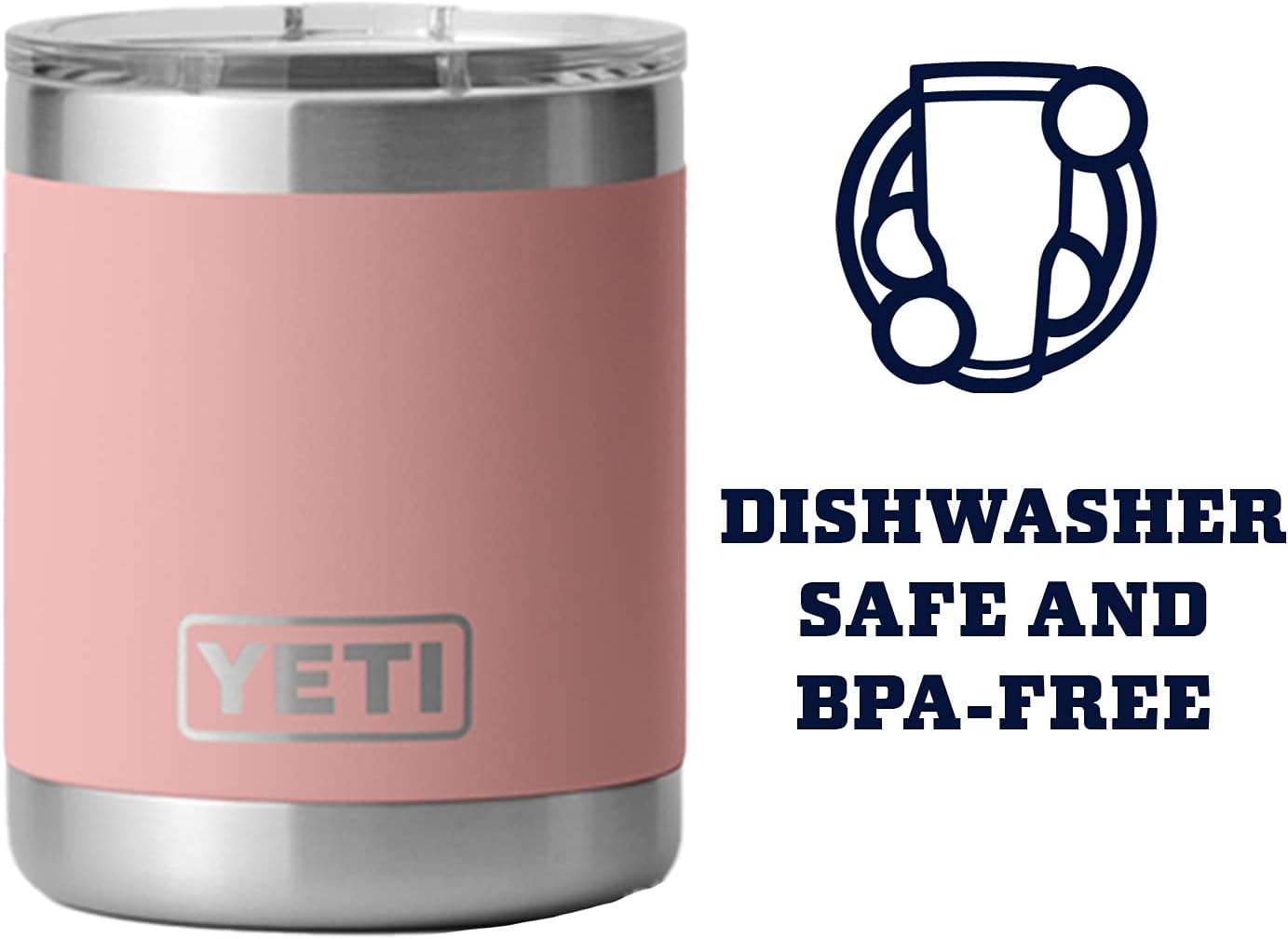 YETI Rambler 10 oz Lowball, Vacuum Insulated, Stainless Steel with MagSlider Lid