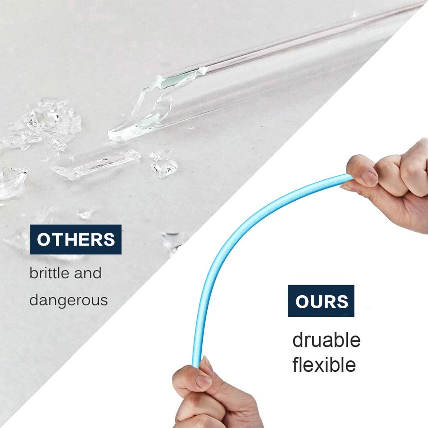 Replacement Straw for Stanley Cup 40 oz 30 oz Tumbler, 10 Pack 12.13-In Long Reusable Plastic Straw with Cleaning Brush, Dishwasher Safe