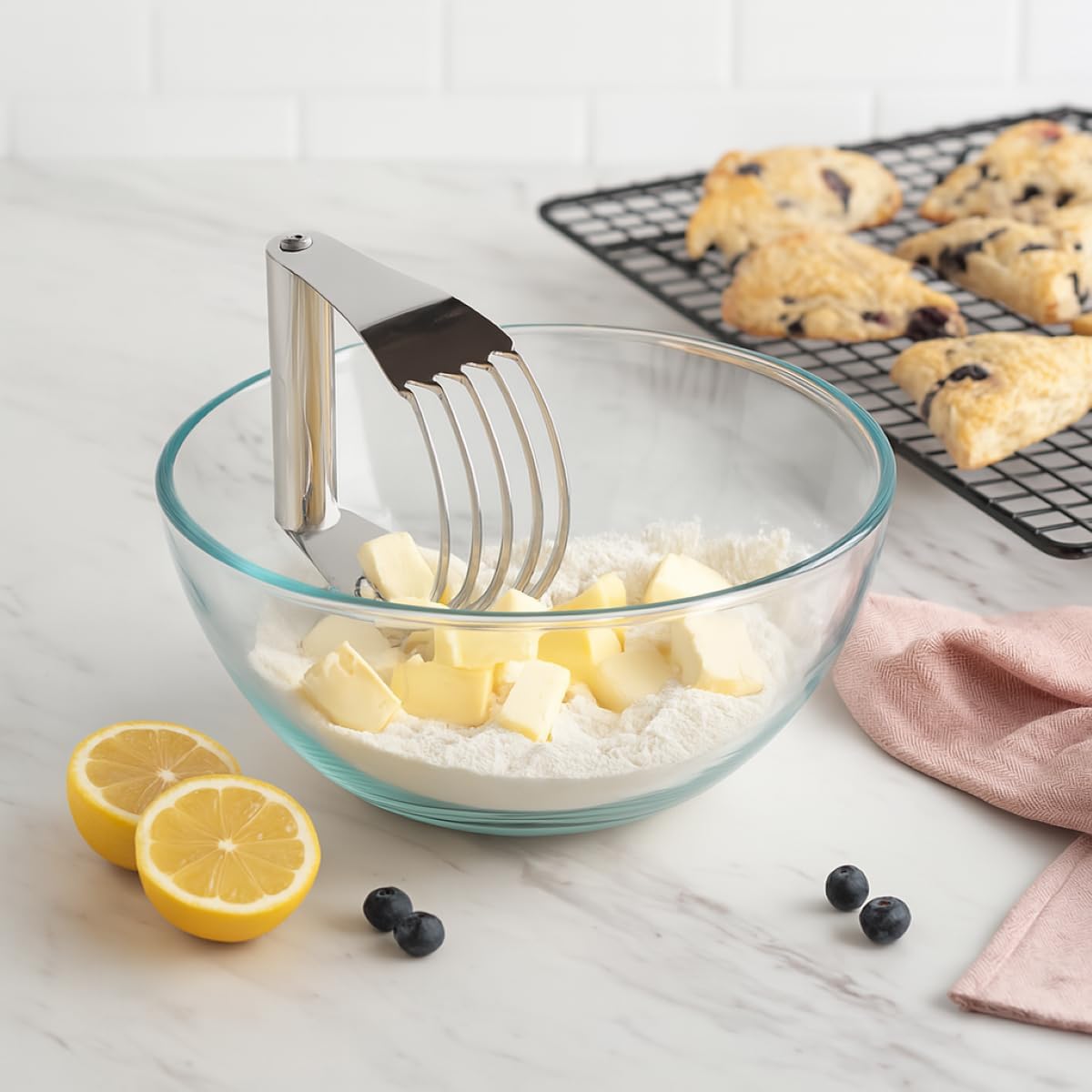 Mrs. Anderson’s Baking Pastry Dough Blender, Stainless Steel, 5-Blade Design