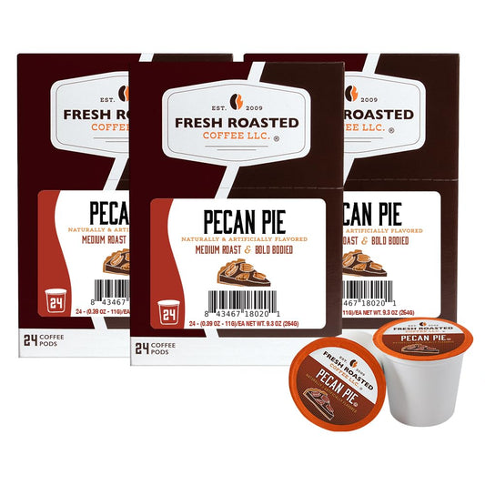 Fresh Roasted Coffee, Pecan Pie, Flavored Coffee Pods, 72 Count