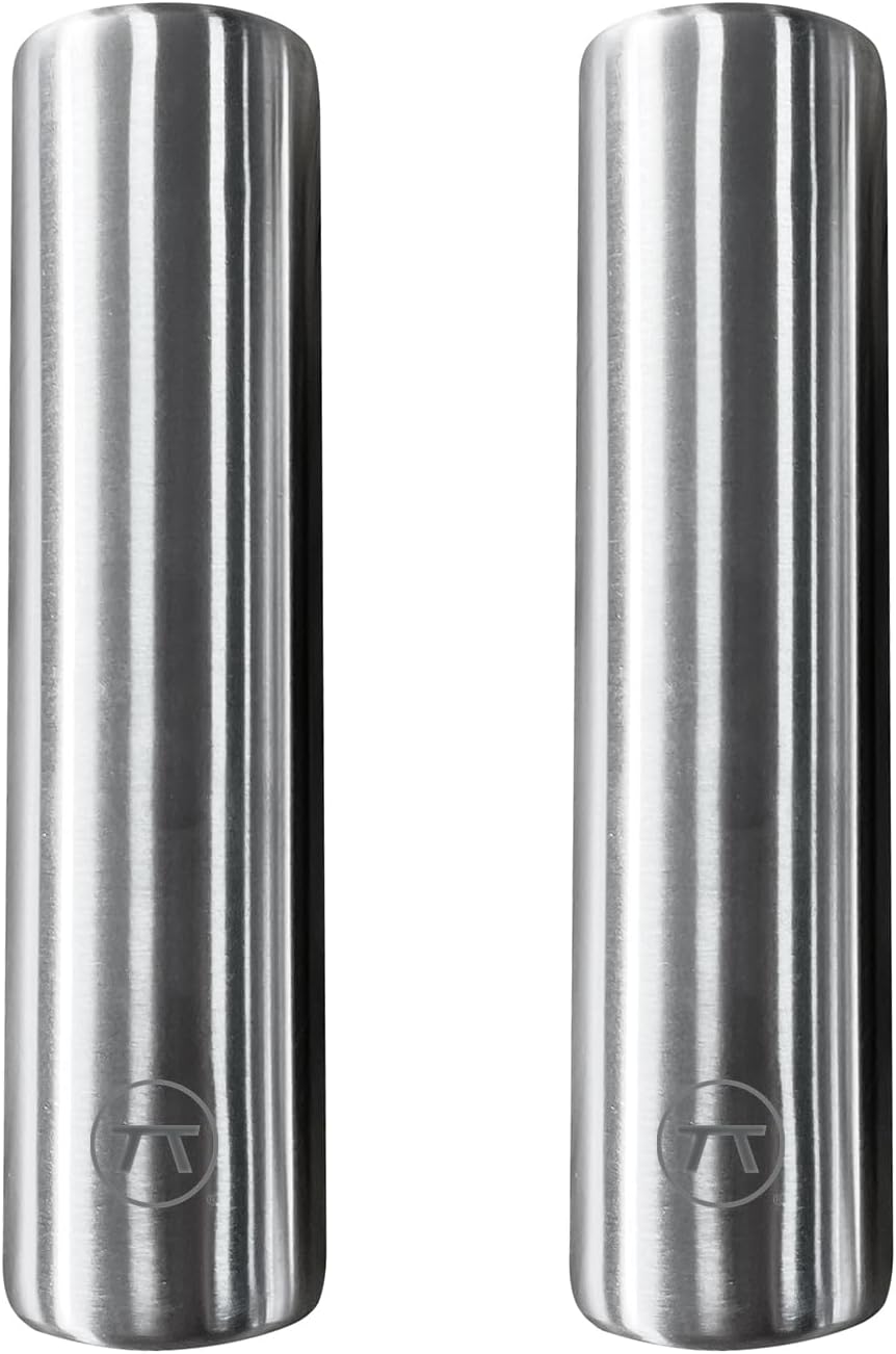 Outset Stainless Steel Cylinder Ice Packs, Set of 2 Reusable Travel Coolers, 6.3" x 1.6”
