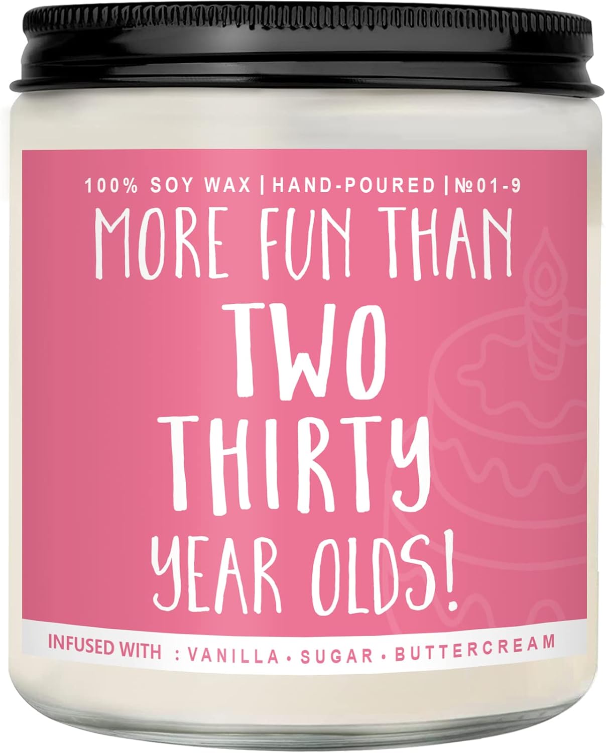 60th Birthday Gifts for Women, Perfect Birthday Present, Funny Presents for Mom, Friends, Wife, Sister, 7oz Vanilla Cream-Scented Candle