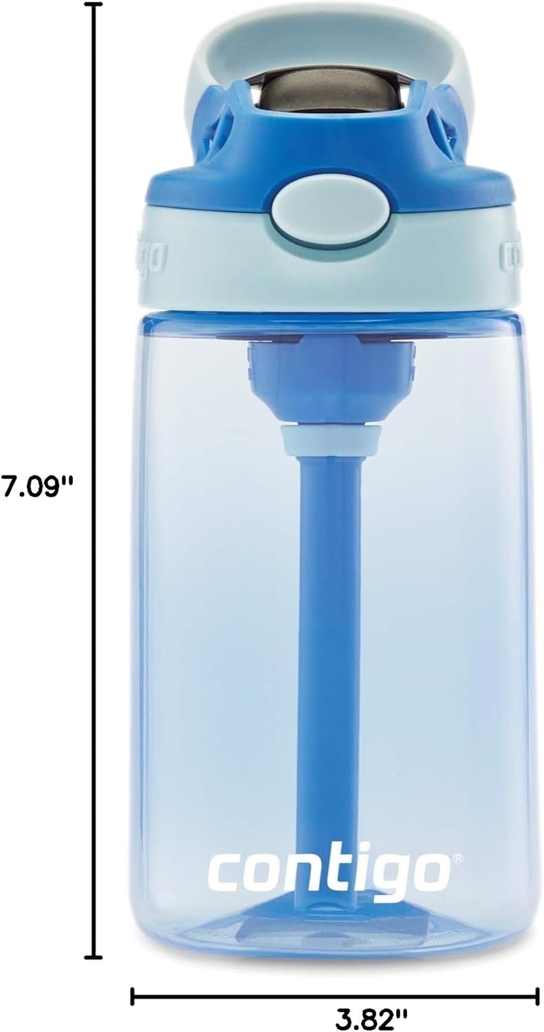 Contigo Kids Straw Water Bottle with AUTOSPOUT Lid, 14oz, Cotton Candy