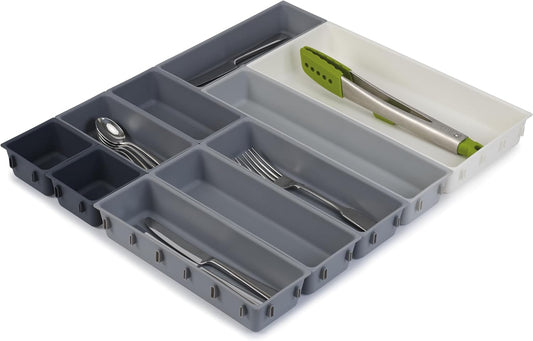 Joseph Joseph Blox 10 Piece Plastic Storage Trays Organizer Grey