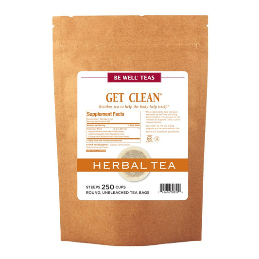 The Republic of Tea Be Well Teas No. 7, Get Clean Herbal Tea, Refill Pack of 250 Tea Bags