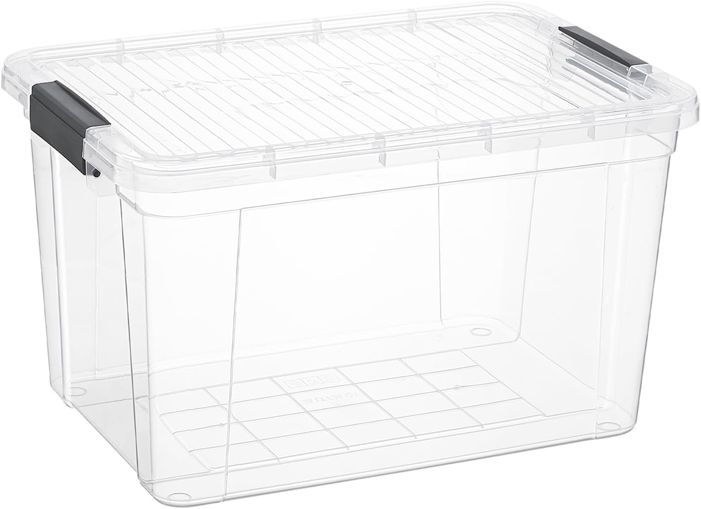 Superio Clear Storage Box with Lid, Plastic Container Bin for Organizing, Stackable Crate, BPA Free, Non Toxic, Odor Free, Organizer for Home, Office, School, and Dorm (14.7 Qt (Deep)