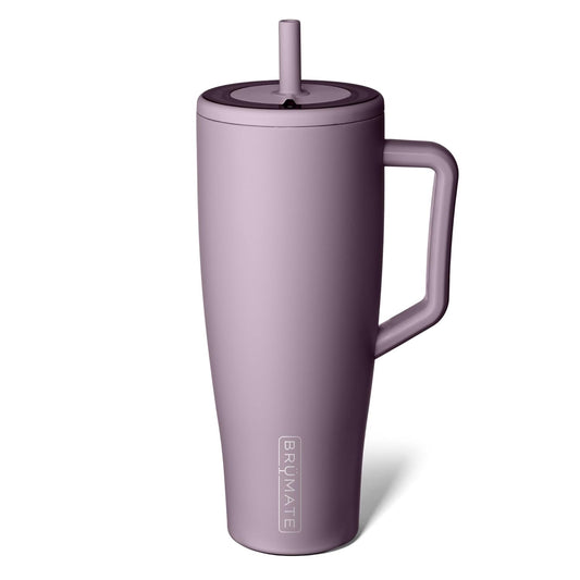 BrüMate Era 40 oz Tumbler with Handle and Straw | 100% Leakproof Insulated Water Bottle Tumbler with Lid and Flexible SoftSip Straw | Made of Stainless Steel | Cup Holder Friendly | 40oz (Lilac Dusk)