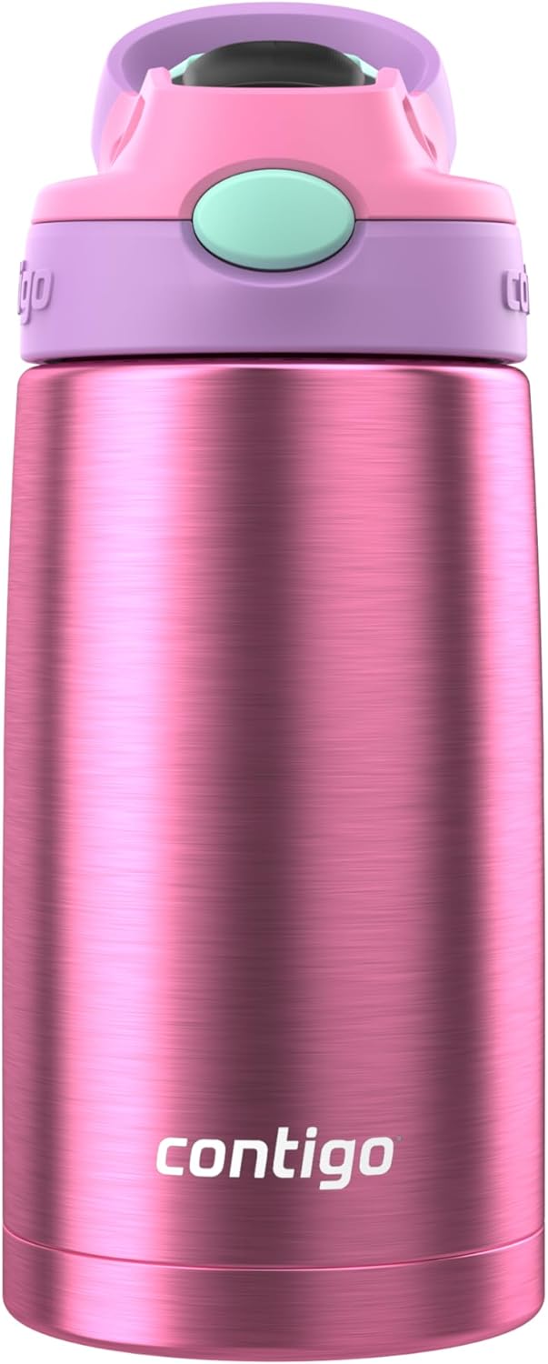 Contigo Autospout Water Bottle with Straw 13 oz Azalea/Pansy