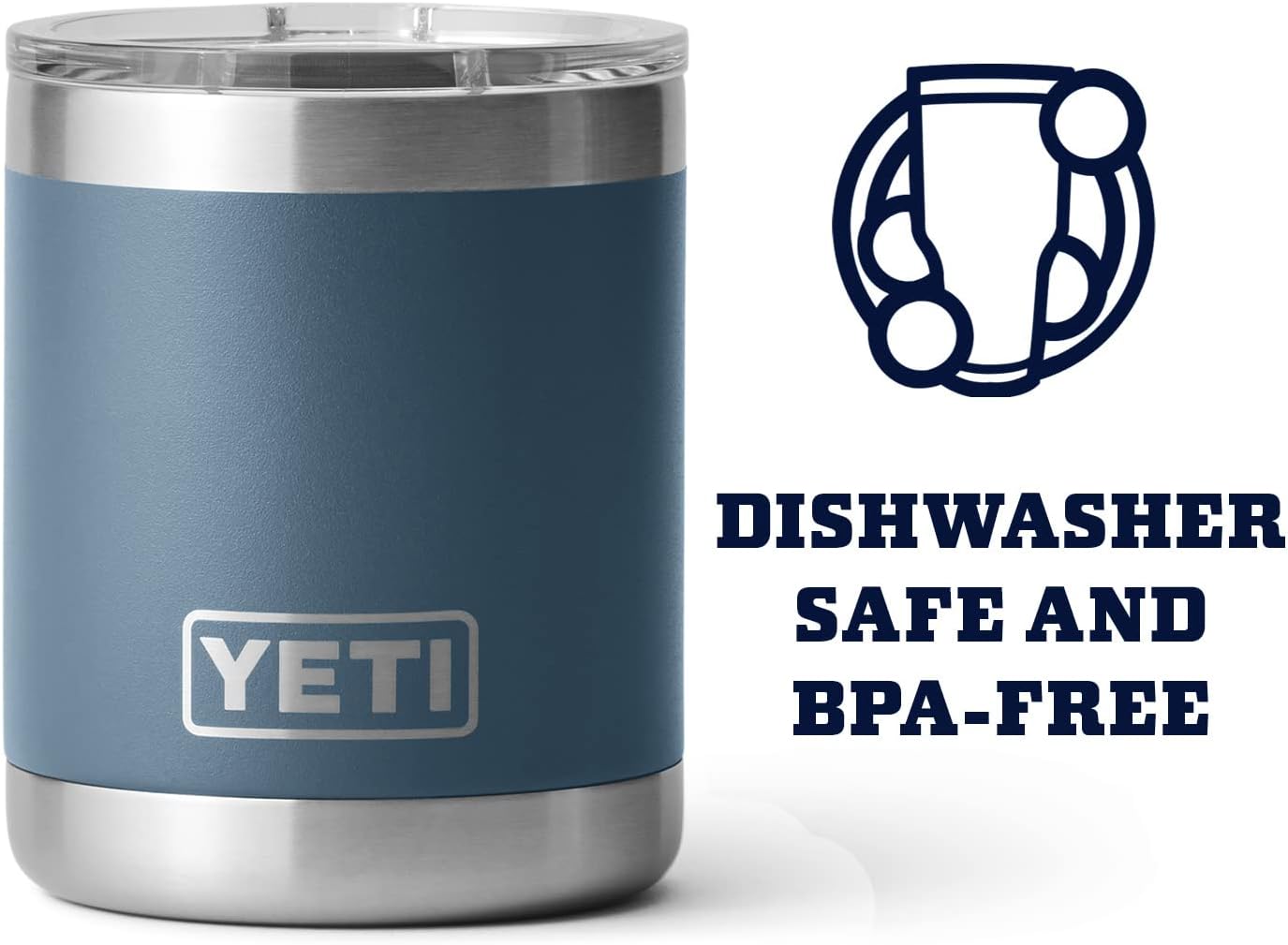YETI Rambler 10 oz Lowball, Vacuum Insulated, Stainless Steel with MagSlider Lid