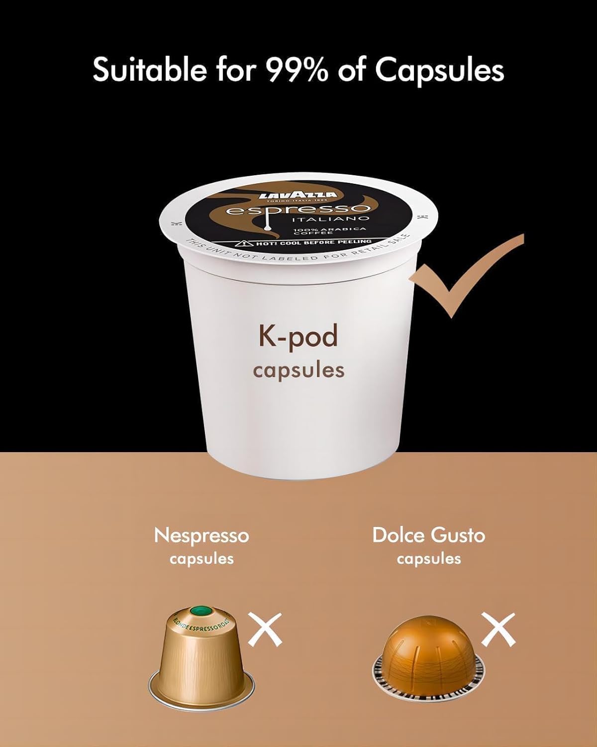 Single Serve Coffee Maker - 3-in-1 K Pod Coffee Machine, Ground, Leaf Tea, 50oz Reservoir, Red