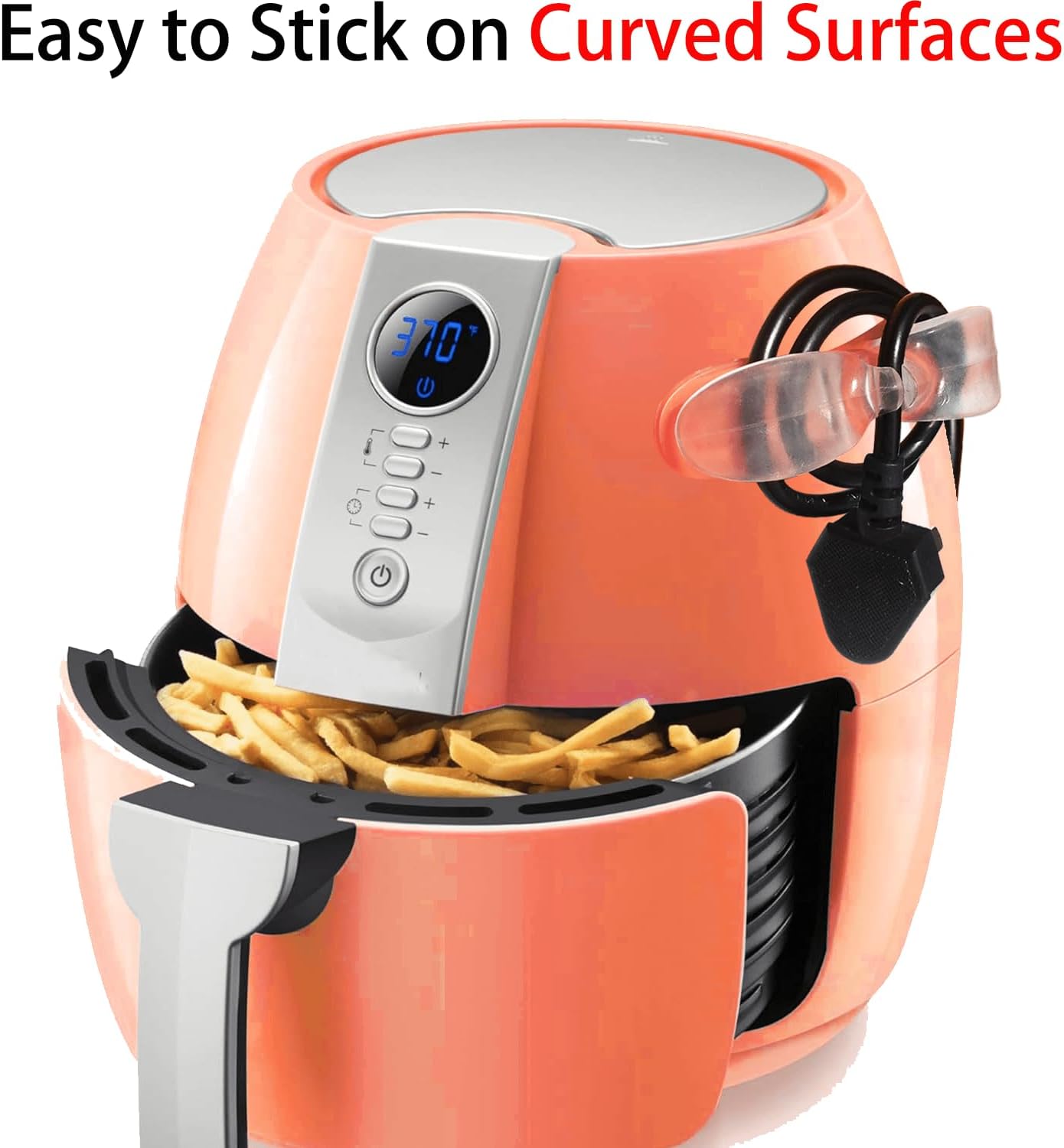 Cord Organizer for Kitchen Appliances - Clear Cable Wrapper Holder Winder Keeper Wrap, Stick On Mixer