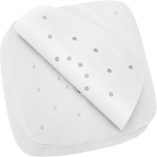 200pcs Air Fryer Parchment Paper Disposable Liner 8.5inch, Premium Perforated for Air Fryer, Streamer, Pans, No Burn, Easy Cleanup
