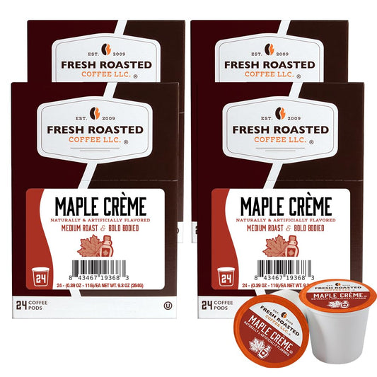 Fresh Roasted Coffee, Maple Crème, Flavored Coffee Pods, 96 Count