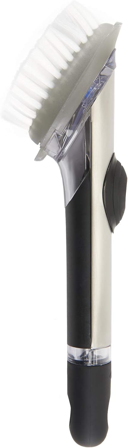 OXO Steel Soap Dispensing Dish Brush 10 in