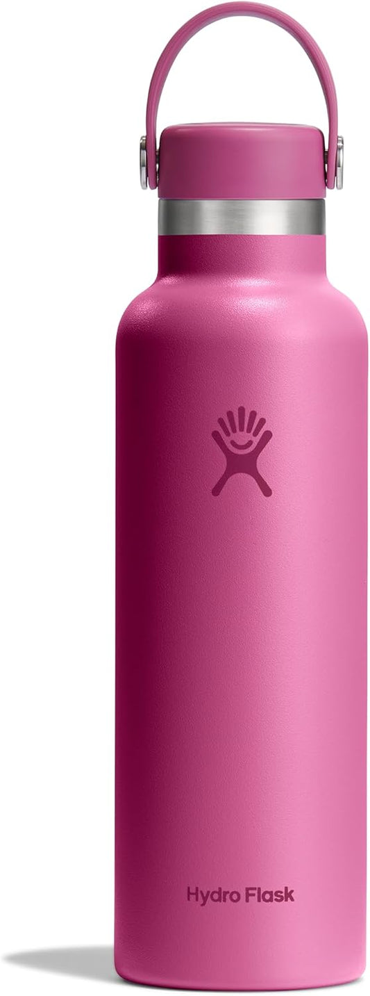 Hydro Flask Water Bottle - Insulated Stainless Steel - Non Spill, Leakproof in 21 Oz Reef Pink