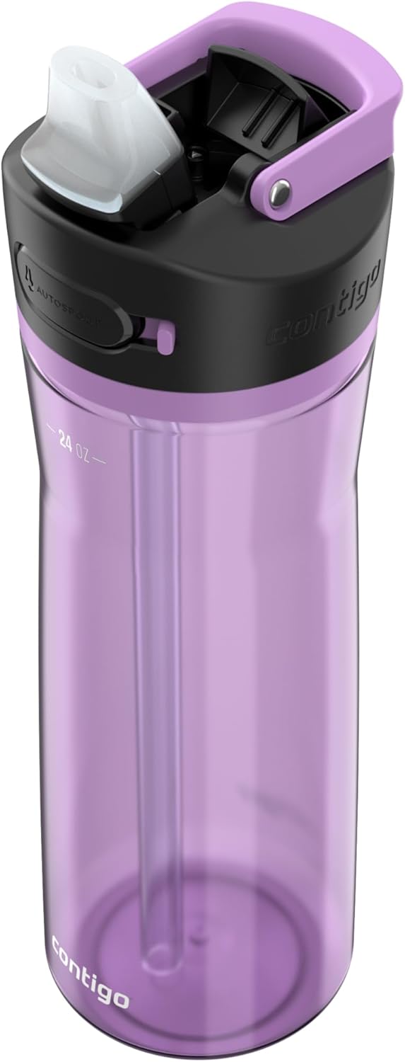 Contigo Ashland Water Bottle 24 oz Pansy (Pack of 4)