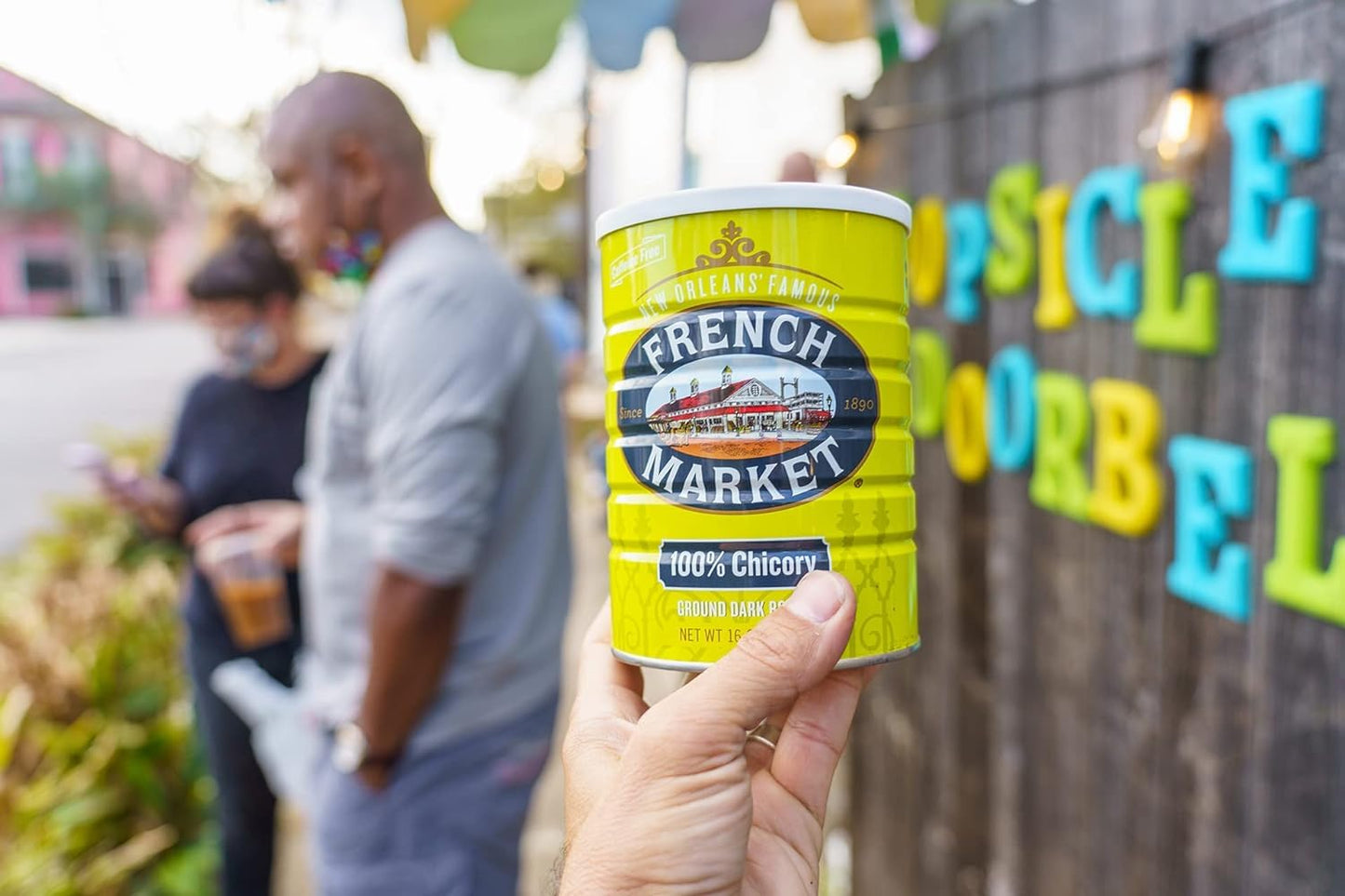 French Market 100% Pure Ground Dark Roast Chicory, Caffeine Free, 16oz Can (Pack of 6)