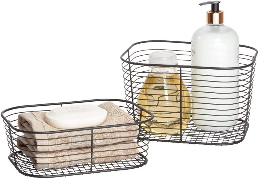 iDesign Vienna Vanity Cosmetics and Makeup Storage, Bathroom, Countertop, and Desk, Set of 1, Basket - Small