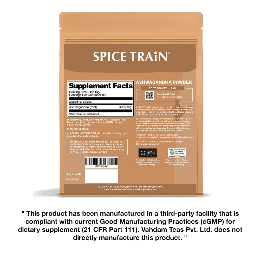 HANDPICK Ashwagandha Root Powder (397g/14oz) No Fillers, No Additives | Finest Grade A Root Powder - Withania Somnifera | Non-GMO & Raw from India