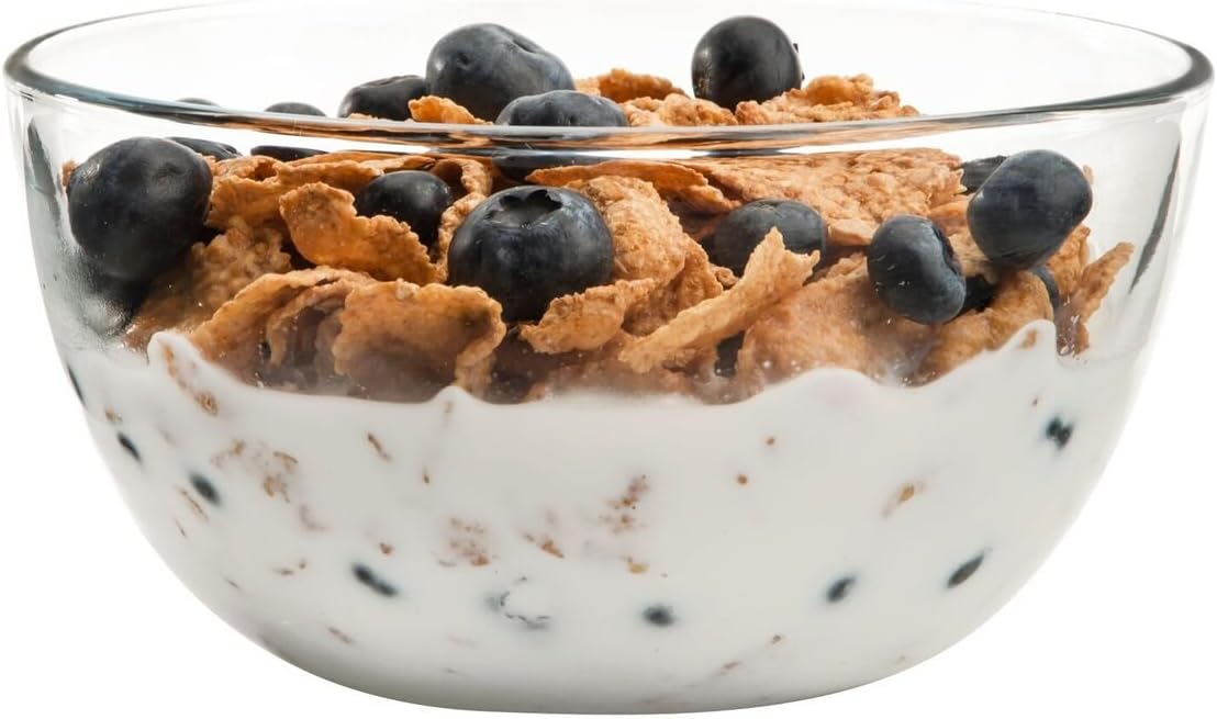 Anchor Hocking 6-Inch Presence 24 oz. Glass Bowl (12-pieces, clear, microwave and dishwasher safe)