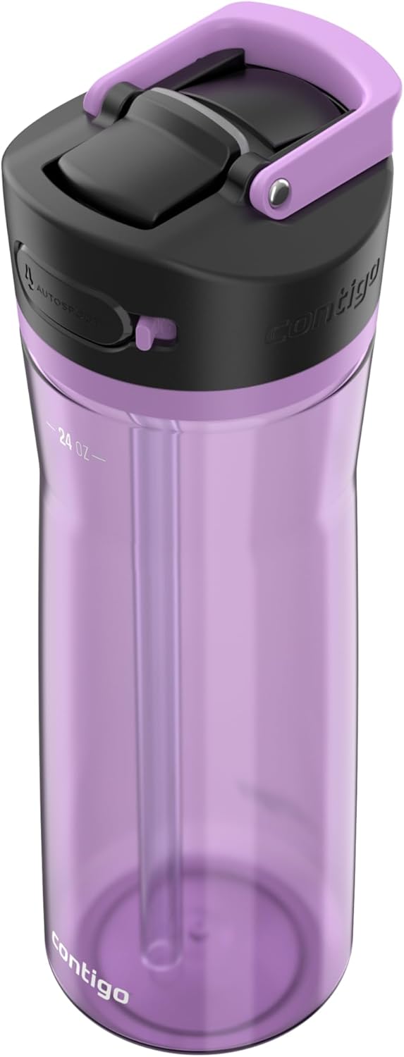 Contigo Ashland Water Bottle 24 oz Pansy (Pack of 4)