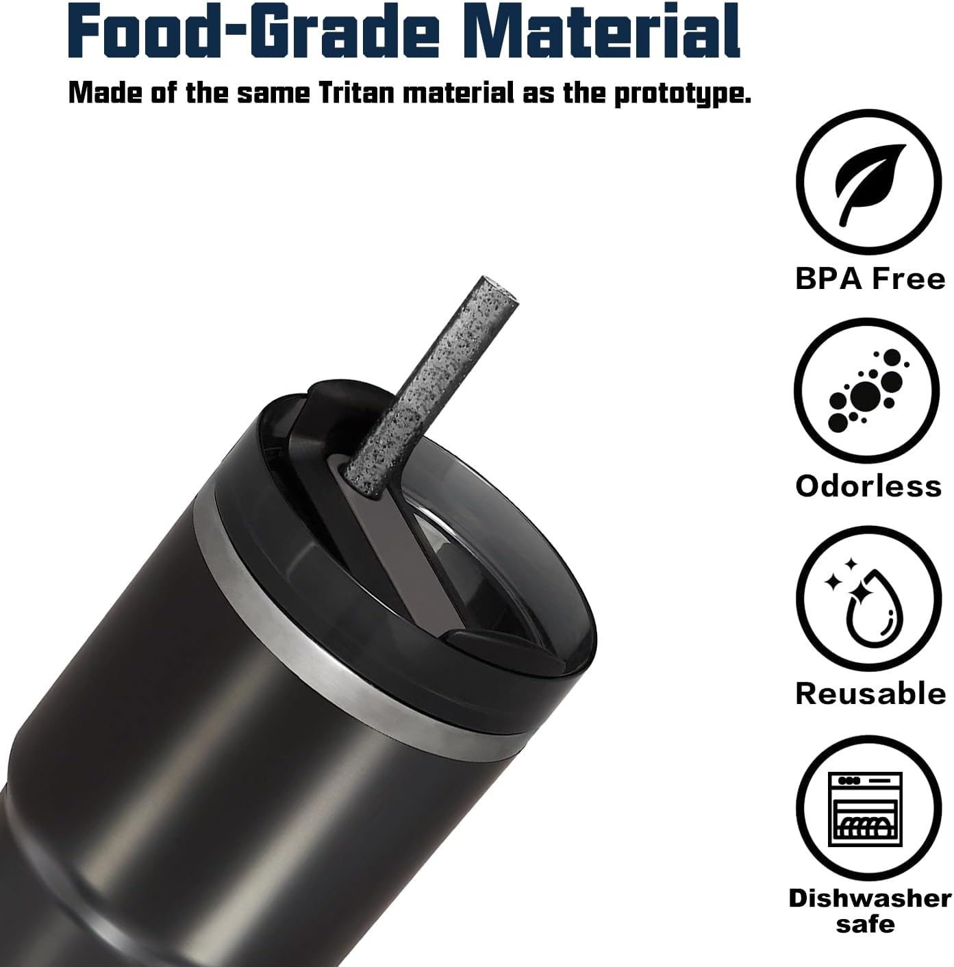 Replacement Straw for Stanley 14 oz 20 oz Cup Tumbler, 6 Pack Long Reusable Color Straws with Cleaning Brush, Dishwasher Safe, Plastic Straws for stanley cup accessories