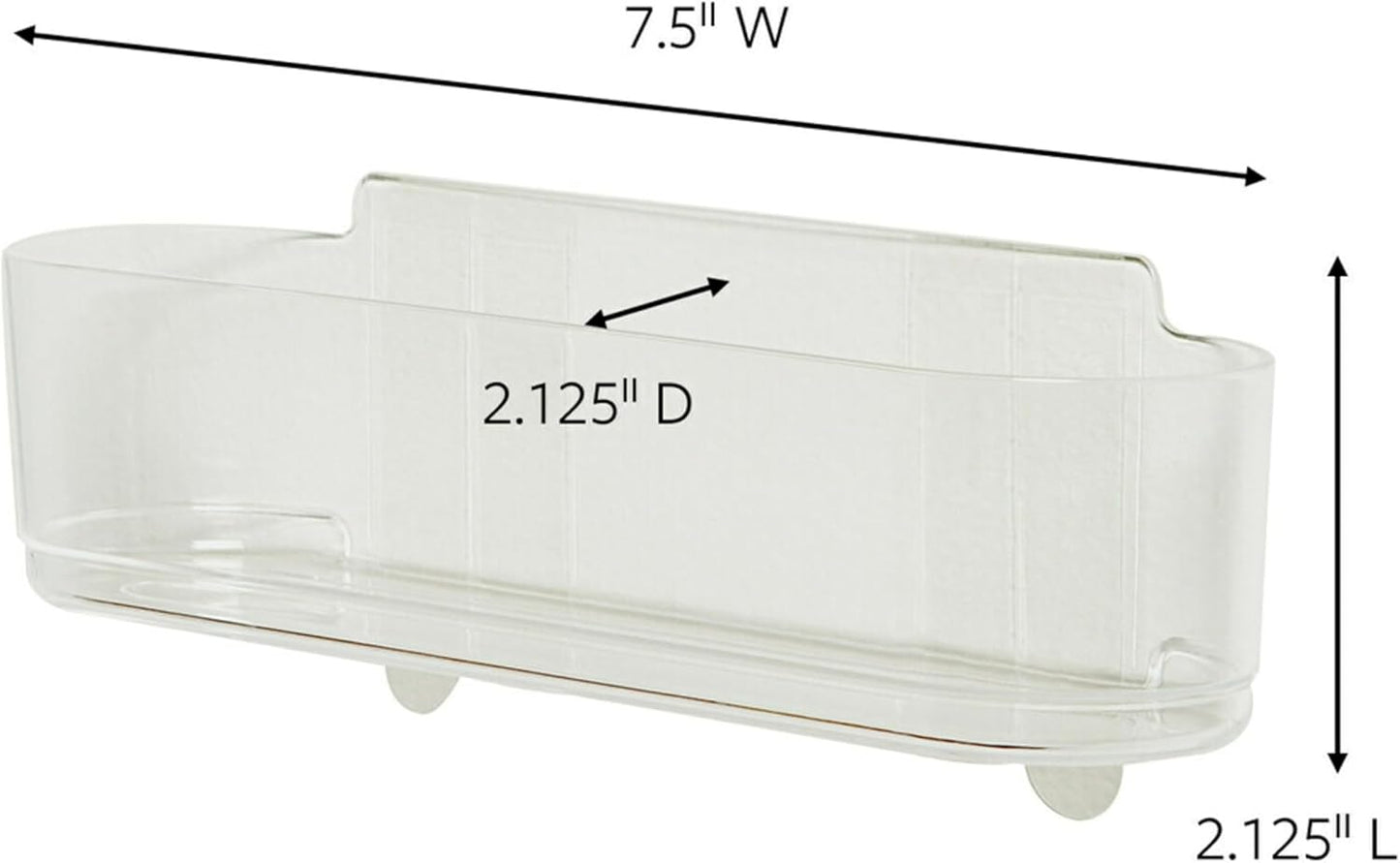 Command Medium Caddy, Holds up to 2 lb, 7.5" x 2.1" x 2.1", 1 Caddy with 4 Command Strips, Damage Free Organization Wall Mount to Cabinet, Kitchen, Pantry, Closet, or Under Sink