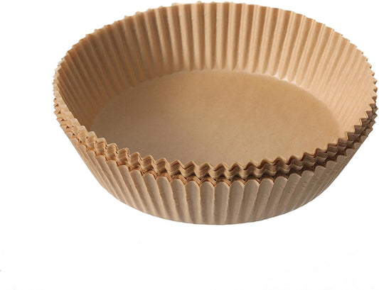 Air Fryer Liners Disposable Round.100pcs Virgin Pulp Parchment Paper for 4qt-6qt Air Fryer.Food Grade,Non-stick, Oil-proof & Heat Resistant for Baking,Microwave,Cooking & Deep Fryer Accessories