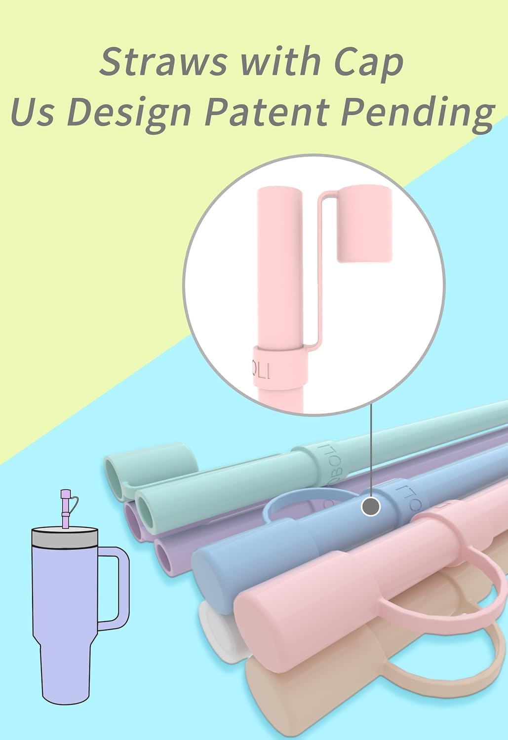 Doboli 12 Pack Replacement 12&13 inch Long Silicone Straw With Straw Cover,Compatible with Stanley 40 oz 30 oz Cup Tumbler, Reusable Straws with Cleaning Brush,for Stanley Tumbler Accessorie