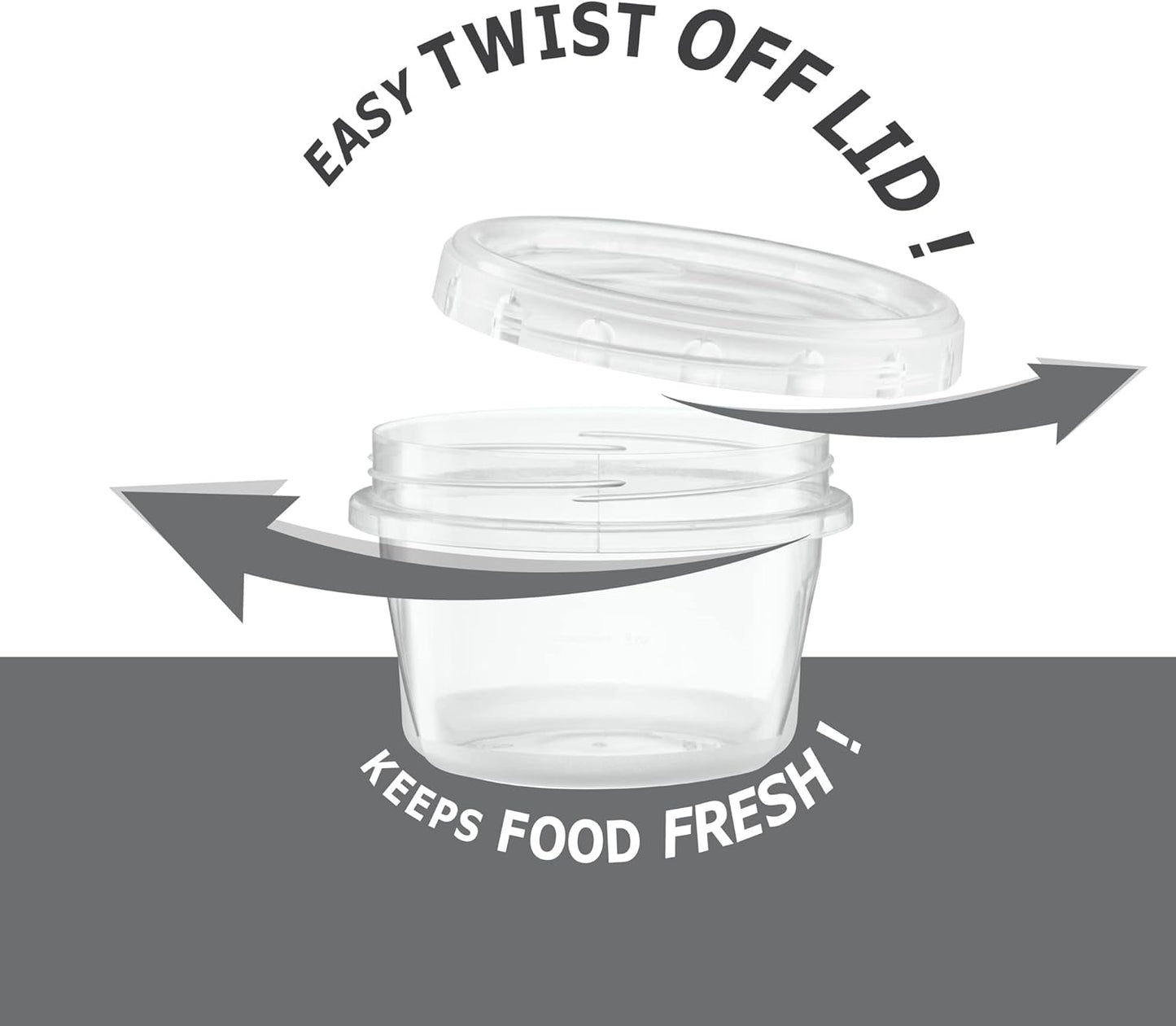 (16 Ounce 10 Pack) Clear Twist cap Containers with Screw on Lids Twist Top Food Storage Freezer Containers