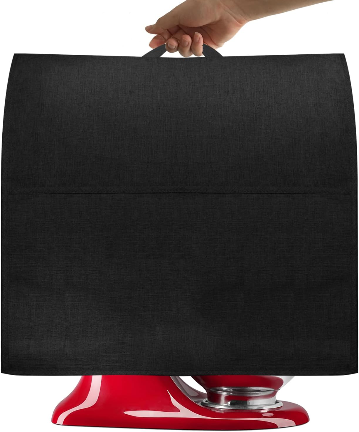 Stand Mixer Cover for KitchenAid Mixer, Multi Pockets, Water-resistant, Easy Cleaning (Black, Fit for Bowl Lift 5-8 Quart)