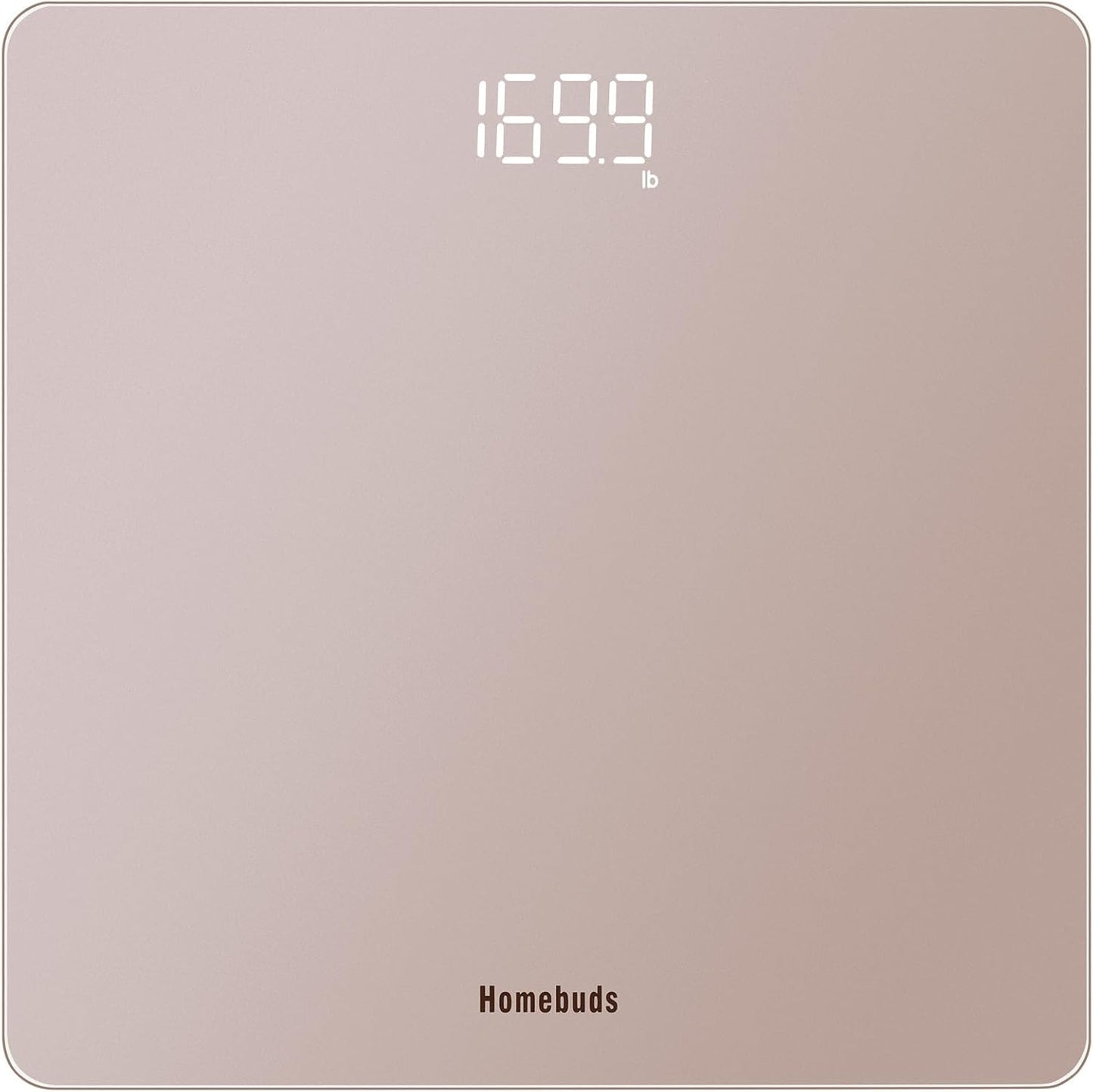 Homebuds Digital Bathroom Scale for Body Weight, High Precision Assured by Weight Scale Professional Factory Since 2001, Bright White LED and Step-On, 3*AAA Batteries Included, 400lb/182kg, Rose Gold